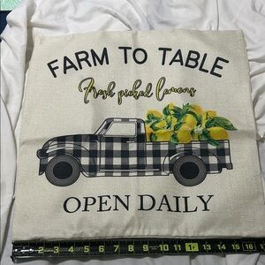 Farm to Table Decorative Pillow Cover